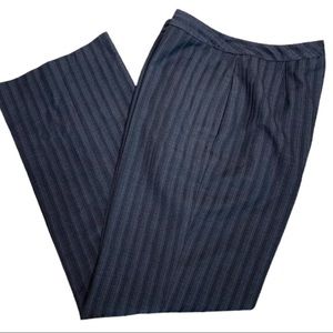Evan Picone Black Pin Stripe Pants Lined Business Board Room Classic Size 8
